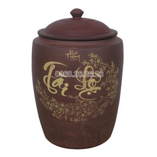 Hũ sành đựng gạo - tài lộc - 14kg