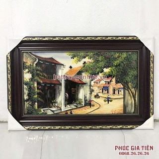 Tranh sứ vẽ phố cổ Hà Nội 