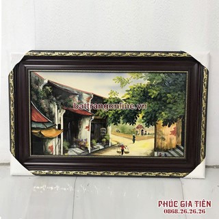 Tranh sứ vẽ phố cổ Hà Nội 