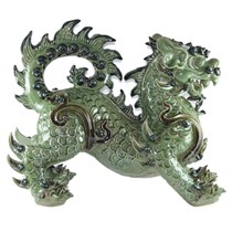 Nghe sứ men xanh ngọc - cao 50cm